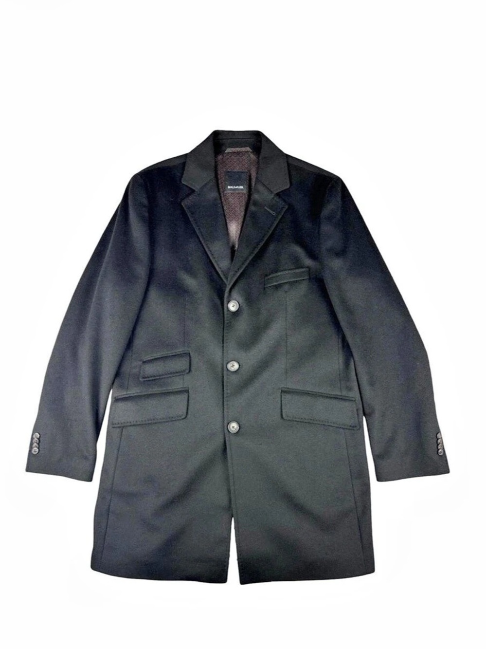 Baumler Wool Blend Top Coat Black Size EU 50 | US 40